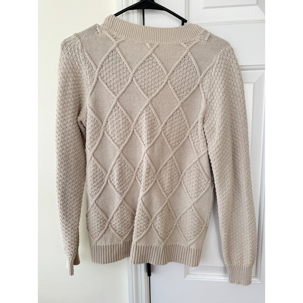 Bdg Tan Diamond Pattern Knit Button Front Cardiga… - image 4
